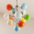 25483 Italian Space Age colorful glass chandelier, 1970s-3