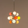 25483 Italian Space Age colorful glass chandelier, 1970s-8
