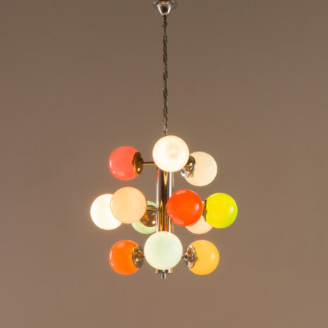 25483 Italian Space Age colorful glass chandelier, 1970s-8 25483 Italian Space Age colorful glass chandelier, 1970s-8