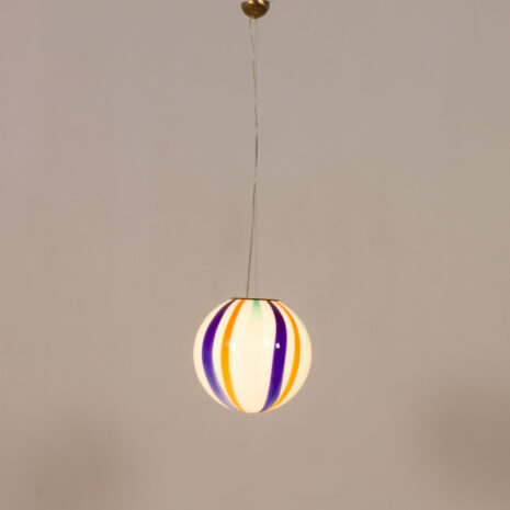 Kolorowa lampa wisząca Murano, lata 70.