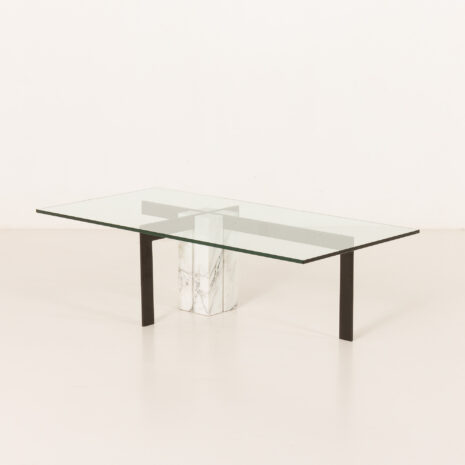 25528 Carrera marble coffee Table by Hank Kwint for Metaform, Italy 1980s-2 carrara marble