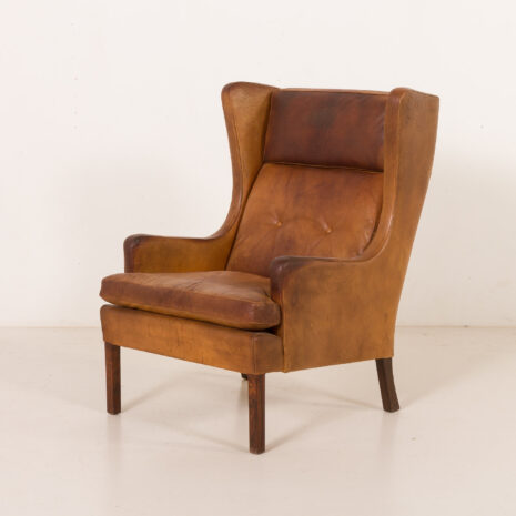 25353 Scandinavian vintage armchair in buffalo leather in B. Mogensen style, Denmark 1960s-1 25353 Scandinavian vintage armchair in buffalo leather in B. Mogensen style, Denmark 1960s-1