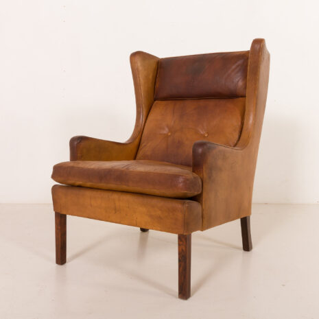 25353 Scandinavian vintage armchair in buffalo leather in B. Mogensen style, Denmark 1960s-10 25353 Scandinavian vintage armchair in buffalo leather in B. Mogensen style, Denmark 1960s-10