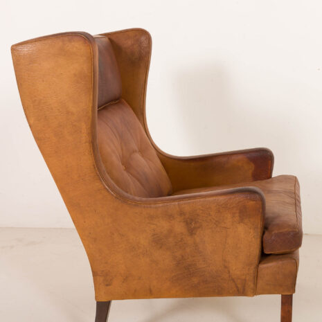 25353 Scandinavian vintage armchair in buffalo leather in B. Mogensen style, Denmark 1960s-14 25353 Scandinavian vintage armchair in buffalo leather in B. Mogensen style, Denmark 1960s-14
