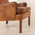 25353 Scandinavian vintage armchair in buffalo leather in B. Mogensen style, Denmark 1960s-17