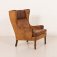 25353 Scandinavian vintage armchair in buffalo leather in B. Mogensen style, Denmark 1960s-3