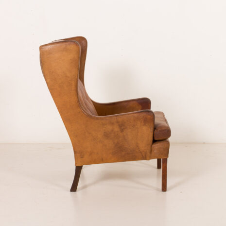 25353 Scandinavian vintage armchair in buffalo leather in B. Mogensen style, Denmark 1960s-4 25353 Scandinavian vintage armchair in buffalo leather in B. Mogensen style, Denmark 1960s-4