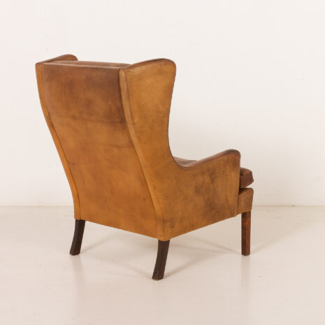25353 Scandinavian vintage armchair in buffalo leather in B. Mogensen style, Denmark 1960s-5 25353 Scandinavian vintage armchair in buffalo leather in B. Mogensen style, Denmark 1960s-5
