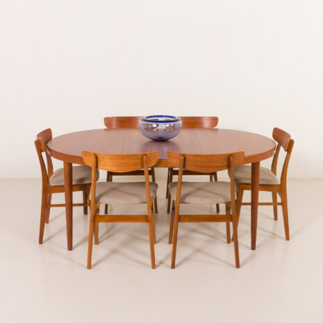 25406 Round extandable teak attr. to Kai Kristiansen by Feldballes Møbelfabrik, Denmark 1960-1 25406 Round extandable teak attr. to Kai Kristiansen by Feldballes Møbelfabrik, Denmark 1960-1