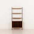 25440 Mid century free standing vinyl records wall unit, Italy 1970s-4