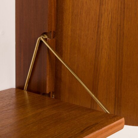 25441 Ergo 3 bay free standing teak wall unit by John Texmon, Norway 1960s-13 25441 Ergo 3 bay free standing teak wall unit by John Texmon, Norway 1960s-13