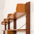 25441 Ergo 3 bay free standing teak wall unit by John Texmon, Norway 1960s-14