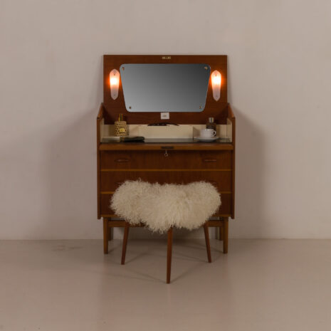 25456 Duńska komoda z drewna tekowego z ukrytą toaletką, 1950-1 25456 Duńska komoda z drewna tekowego z ukrytą toaletką, 1950-1