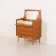 25456 Danish teak dresser with hidden vanity, 1950s-5