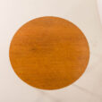 25474 Danish Oak round dining table with one extension, 1970s-8
