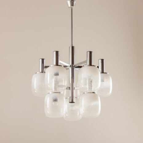 25482 Targetti Sankey Murano glass chandelier, 1970s-12 25482 Targetti Sankey Murano glass chandelier, 1970s-12