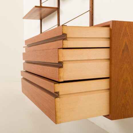 25491 Poul Cadovius Teakholz-Wandschrank mit Schreibtisch für Cado, Denamrk 1960er-10 25491 Poul Cadovius Teakholz-Wandschrank mit Schreibtisch für Cado, Denamrk 1960er-10