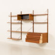 25491 Poul Cadovius unité murale en teck avec bureau pour Cado, Denamrk 1960-4