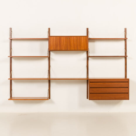 25491 Poul Cadovius Teakholz-Wandschrank mit Schreibtisch für Cado, Denamrk 1960er-6 25491 Poul Cadovius Teakholz-Wandschrank mit Schreibtisch für Cado, Denamrk 1960er-6