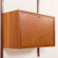 25492 Poul Cadovius teak wall unit with a secrataire, hidden desk, Denmark 1960s-14