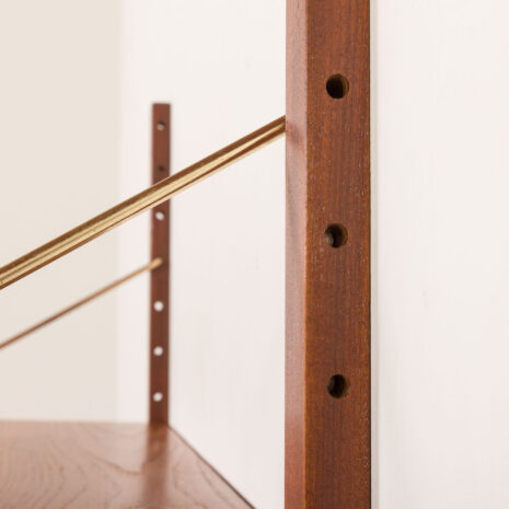 25492 Poul Cadovius teak wall unit with a secrataire, hidden desk, Denmark 1960s-16 25492 Poul Cadovius teak wall unit with a secrataire, hidden desk, Denmark 1960s-16