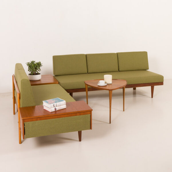 Svane daybed suit, set of 2 sofas and a side table by Igmar Relling, Norway 1960s