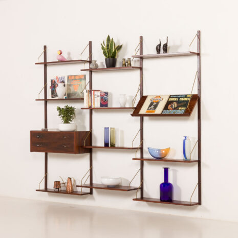 25496 Danish mid century rosewood shelving unit , 1970s-2 Danish mid century PS System rosewood shelving unit , 1970s