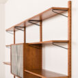 25498 Danish vintage teak wall unit in the style of Poul Cadovius, 1960s-14