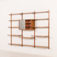 25498 Danish vintage teak wall unit in the style of Poul Cadovius, 1960s-4