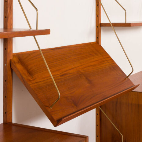 25499 Meuble mural scandinave en teck du milieu du siècle dans le style de Cadovius, Danemark, 1970-13 25499 Meuble mural scandinave en teck du milieu du siècle dans le style de Cadovius, Danemark, 1970-13