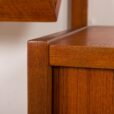 25499 Meuble mural scandinave en teck du milieu du siècle dans le style de Cadovius, Danemark, années 1970-15