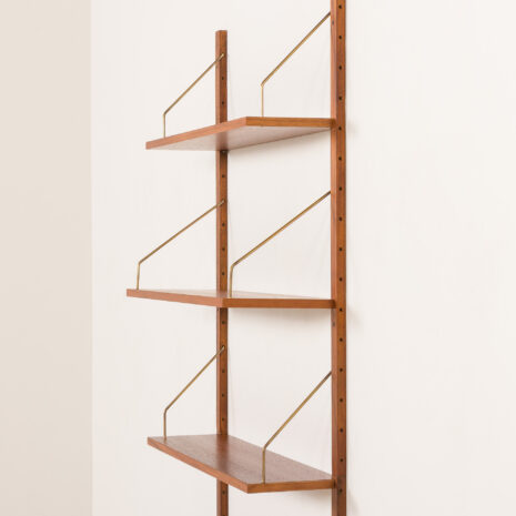 25501 Scandinavian mid century teak wall unit with a console, 1960s-10 25501 Scandinavian mid century teak wall unit with a console, 1960s-10