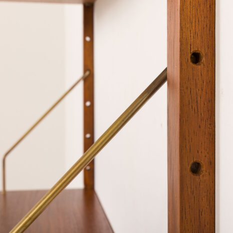 25501 Scandinavian mid century teak wall unit with a console, 1960s-12 25501 Scandinavian mid century teak wall unit with a console, 1960s-12