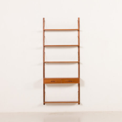 25501 Scandinavian mid century teak wall unit with a console, 1960s-5 25501 Scandinavian mid century teak wall unit with a console, 1960s-5