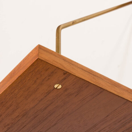 25501 Scandinavian mid century teak wall unit with a console, 1960s-9 25501 Scandinavian mid century teak wall unit with a console, 1960s-9