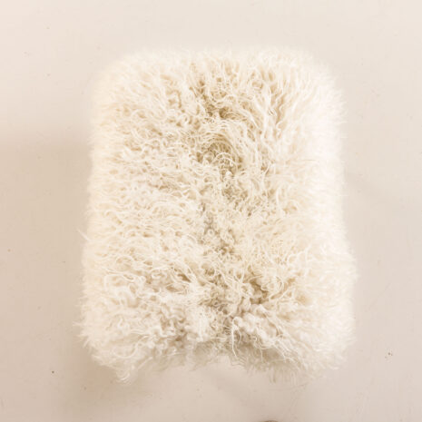 25507 Scandinavian mid century ottoman in long hair sheepskin, Denmark, 1970s-10 25507 Scandinavian mid century ottoman in long hair sheepskin, Denmark, 1970s-10