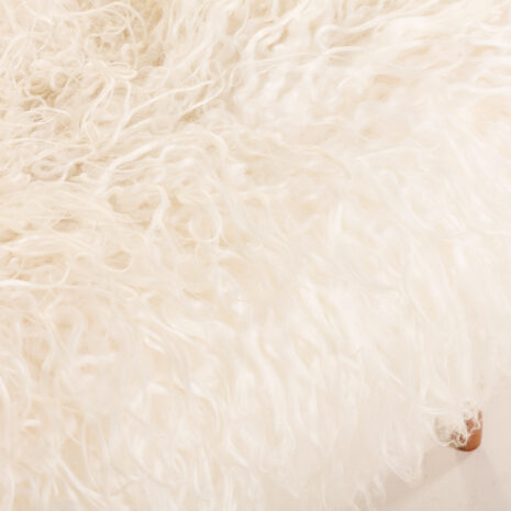 25507 Scandinavian mid century ottoman in long hair sheepskin, Denmark, 1970s-9 25507 Scandinavian mid century ottoman in long hair sheepskin, Denmark, 1970s-9