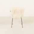 25509 Mid century long hair sheepskin chair in the style of Arne Jacobsen, Denmark 1950s-6