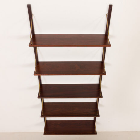 25517 Scandinavian rosewood shelving unit , set of 5 shelves-5 25517 Scandinavian rosewood shelving unit , set of 5 shelves-5