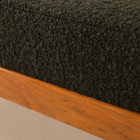 25531 Danish teak daybed in thick boucle fabric, 1960s-14 25531 Danish teak daybed in thick boucle fabric, 1960s-14