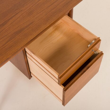 25540 Scandinavian mid century teak desk with extension , Norway 1960s-14 25540 Scandinavian mid century teak desk with extension , Norway 1960s-14