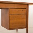 25540 Scandinavian mid century teak desk with extension , Norway 1960s-15