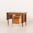 25540 Scandinavian mid century teak desk with extension , Norway 1960s-4