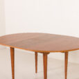 25547 Scandinavian round teak table with hidden extension, 1970s-11