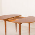 25547 Scandinavian round teak table with hidden extension, 1970s-16