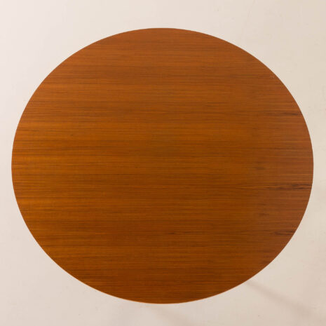 25547 Scandinavian round teak table with hidden extension, 1970s-8 25547 Scandinavian round teak table with hidden extension, 1970s-8