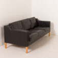 25549 Stouby black leather sofa, Denmark 1980s-12