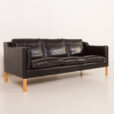 25549 Stouby black leather sofa, Denmark 1980s-16