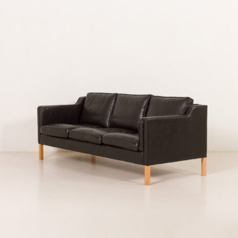 25549 Stouby black leather sofa, Denmark 1980s-4 25549 Stouby black leather sofa, Denmark 1980s-4