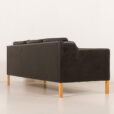 25549 Stouby black leather sofa, Denmark 1980s-8